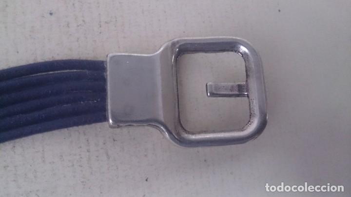 Joyeria: PULSERA PLATA Y CUERO. 925 forma de hebilla. - Foto 5