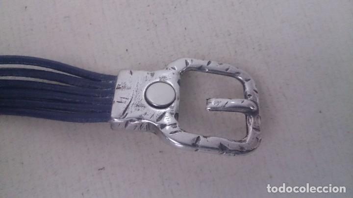 Joyeria: PULSERA PLATA Y CUERO. 925 forma de hebilla. - Foto 6