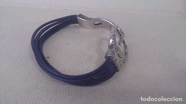 Joyeria: PULSERA PLATA Y CUERO. 925 forma de hebilla. - Foto 10