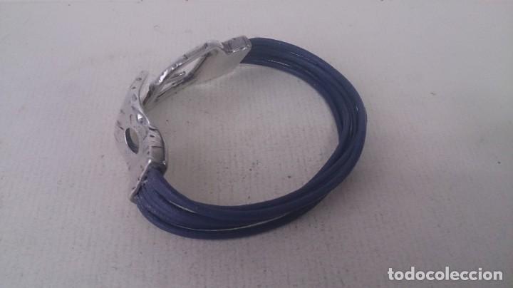 Joyeria: PULSERA PLATA Y CUERO. 925 forma de hebilla. - Foto 11