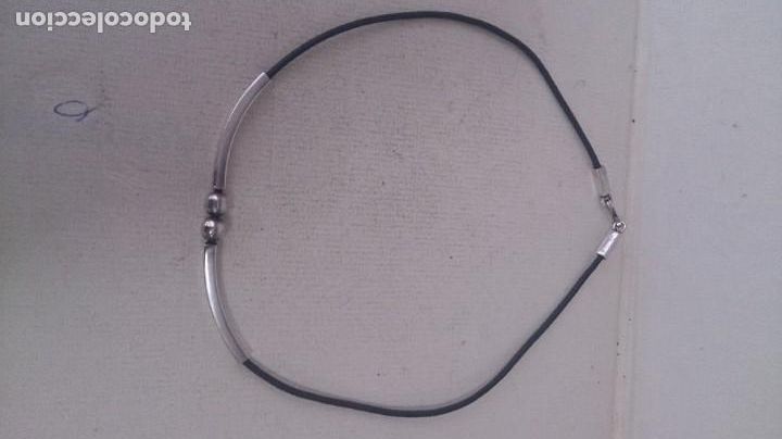 Joyeria: GARGANTILLA DE PLATA 925 Y CUERO - Foto 1