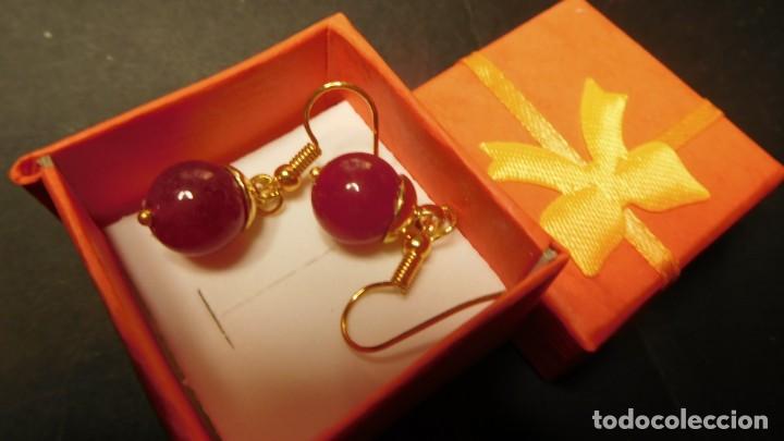 Joyeria: pendientes con piedras preciosas granateS - Foto 1