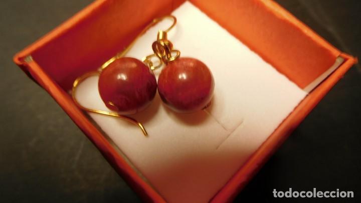Joyeria: pendientes con piedras preciosas jaspe granate - Foto 1