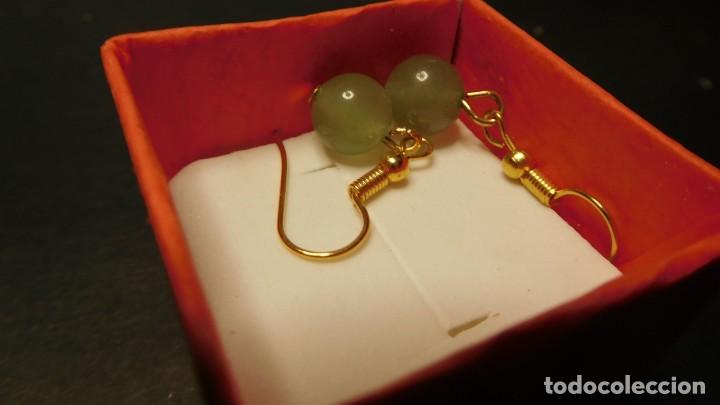 Joyeria: pendientes de cuarzo verde muy elegantes - Foto 1