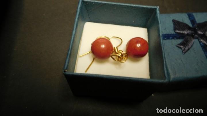 Joyeria: pendientes de piedras de jaspe, con incrustaciones fluorescentes - Foto 1