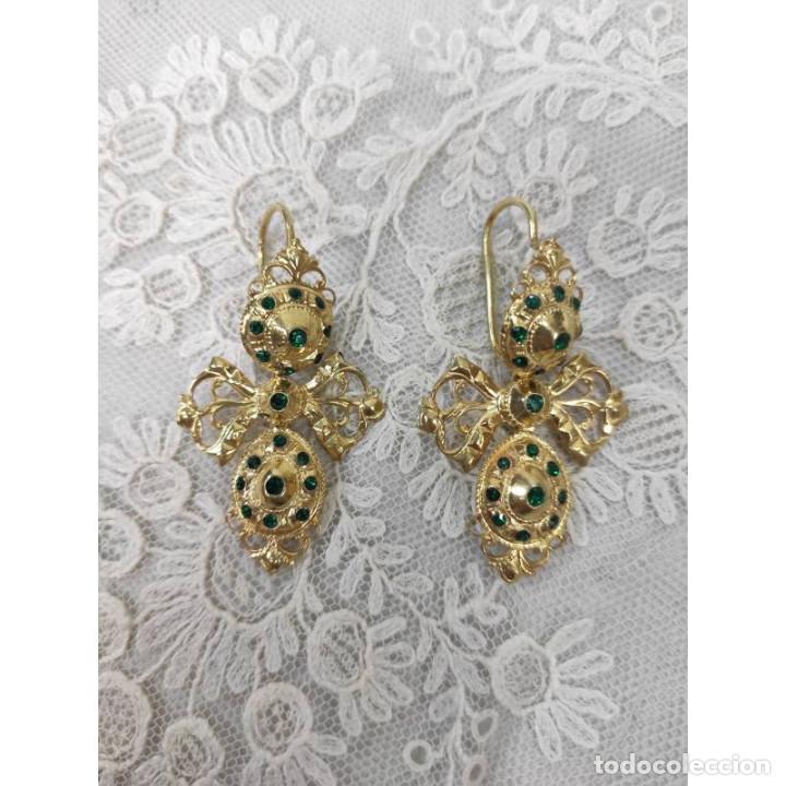 Joyeria: Pendientes Gitanillas siglo XVIII. 4 cm - Foto 1