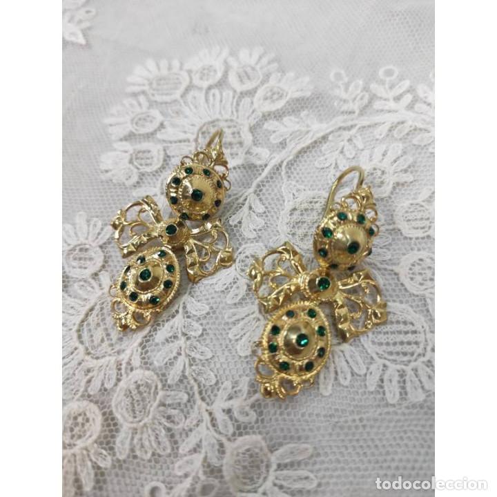 Joyeria: Pendientes Gitanillas siglo XVIII. 4 cm - Foto 2