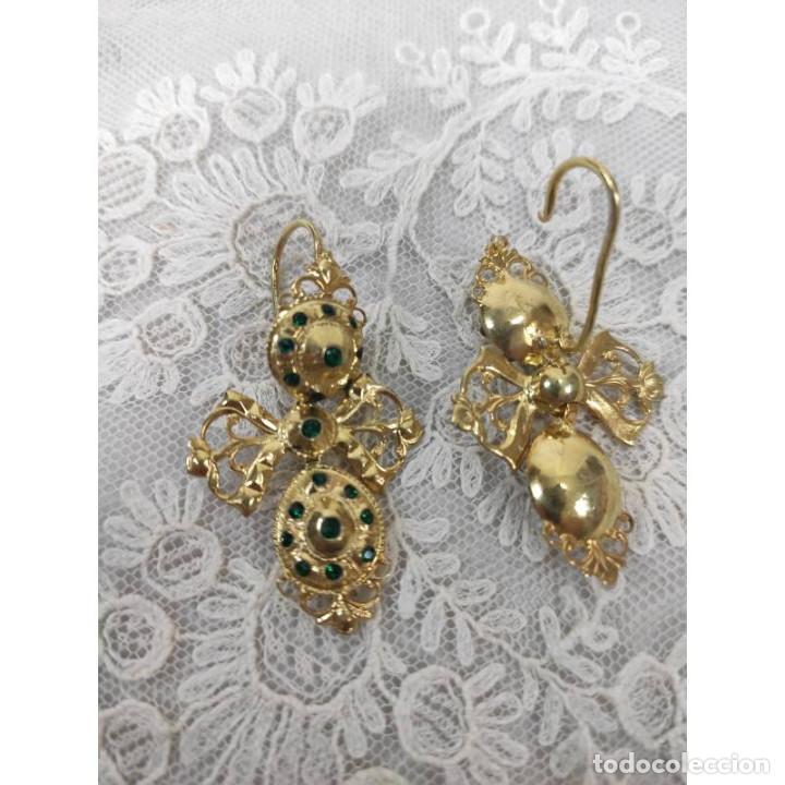 Joyeria: Pendientes Gitanillas siglo XVIII. 4 cm - Foto 3