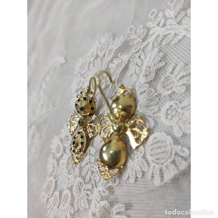 Joyeria: Pendientes Gitanillas siglo XVIII. 4 cm - Foto 4