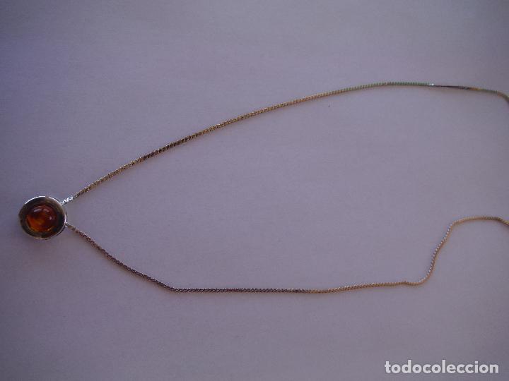 Joyeria: COLGANTE DE PLATA DE LEY Y AMBAR CON CADENA - Foto 2