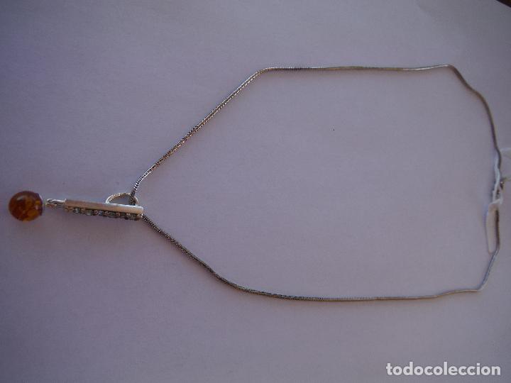 Joyeria: COLGANTE DE PLATA DE LEY Y AMBAR CON CADENA - Foto 2