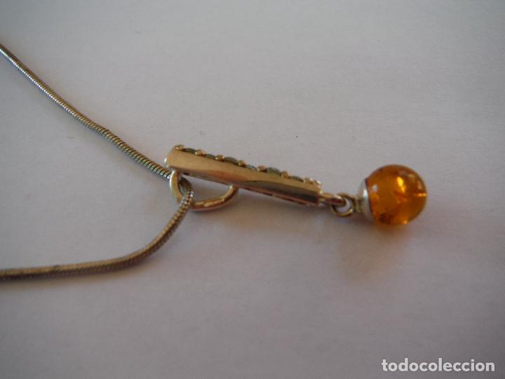 Joyeria: COLGANTE DE PLATA DE LEY Y AMBAR CON CADENA - Foto 3