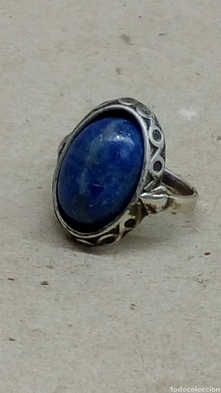 Joyeria: Anillo de plata y piedra Lapilazuli/S90 - Foto 1