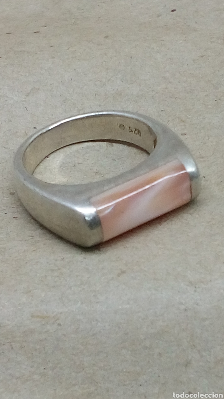 Joyeria: Anillo de plata y nacar /SORT 06 - Foto 2