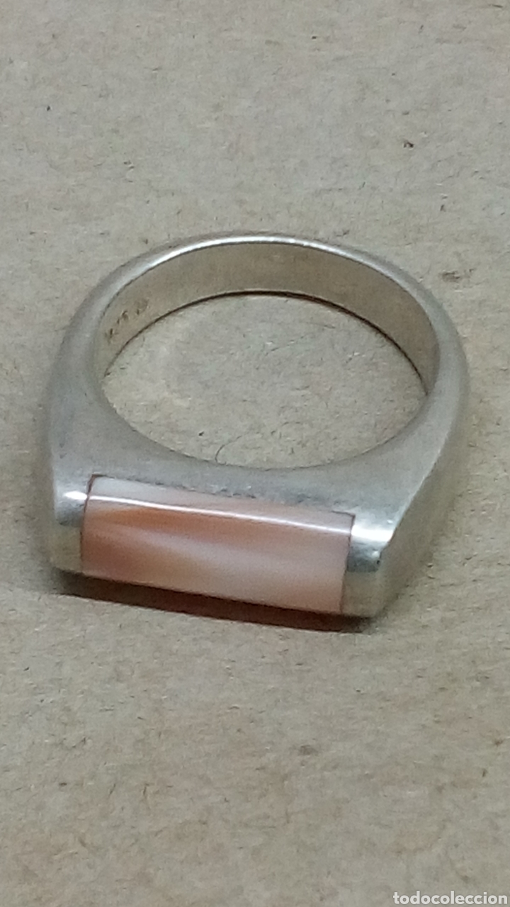 Joyeria: Anillo de plata y nacar /SORT 06 - Foto 1