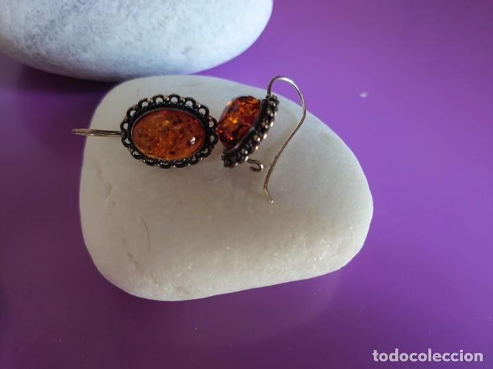 Joyeria: CONJUNTO PENDIENTES Y ANILLO PLATA 925 AMBAR NATURAL - Foto 3