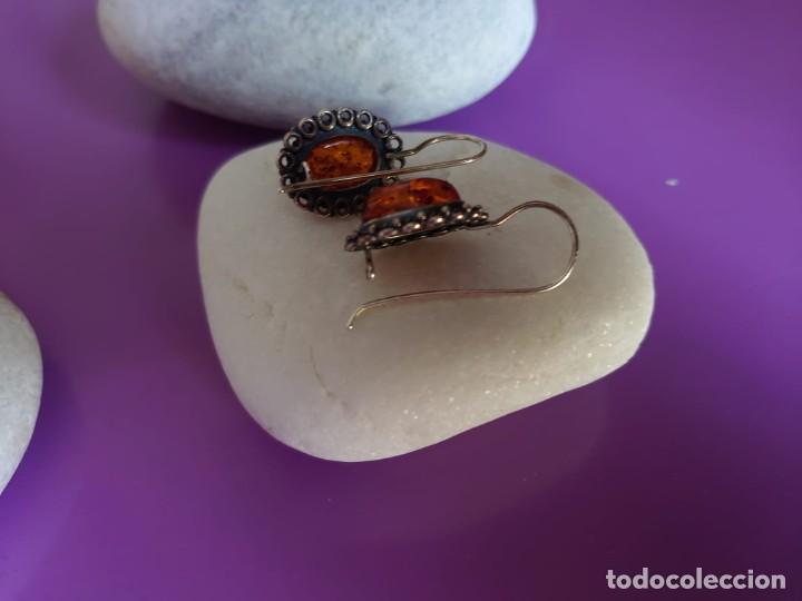 Joyeria: CONJUNTO PENDIENTES Y ANILLO PLATA 925 AMBAR NATURAL - Foto 4