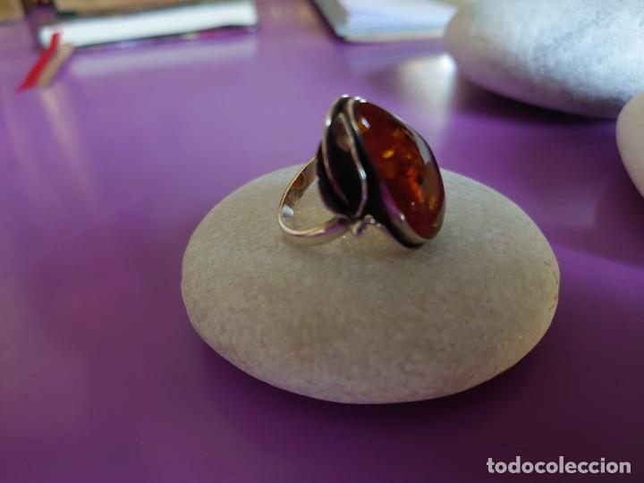 Joyeria: CONJUNTO PENDIENTES Y ANILLO PLATA 925 AMBAR NATURAL - Foto 7
