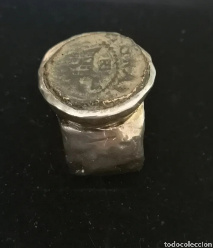 Joyeria: Anillo de plata con moneda de Felipe II - Foto 3