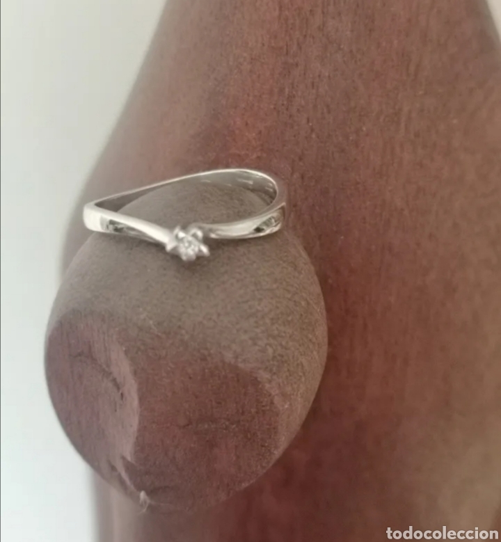 Joyeria: Solitario oro blanco y brillante - Foto 1