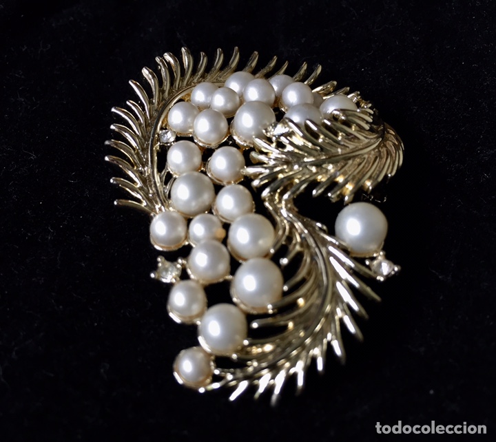 Joyeria: Broche vintage de cristales y perlas - Foto 2