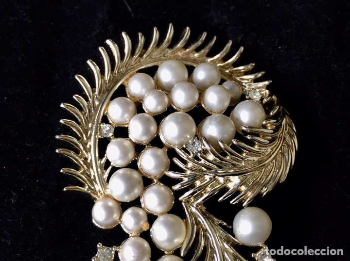 Joyeria: Broche vintage de cristales y perlas - Foto 3