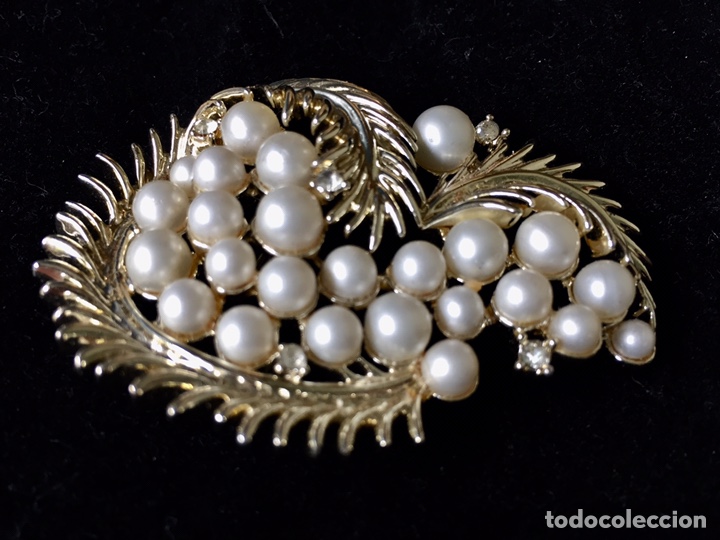 Joyeria: Broche vintage de cristales y perlas - Foto 4