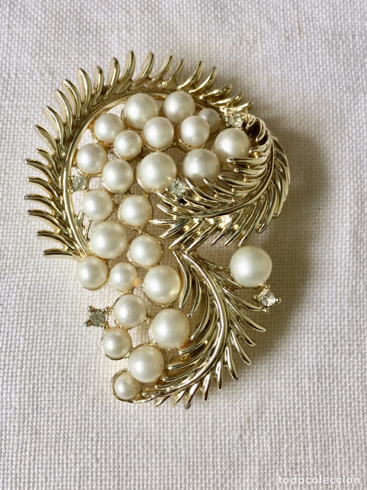 Joyeria: Broche vintage de cristales y perlas - Foto 5