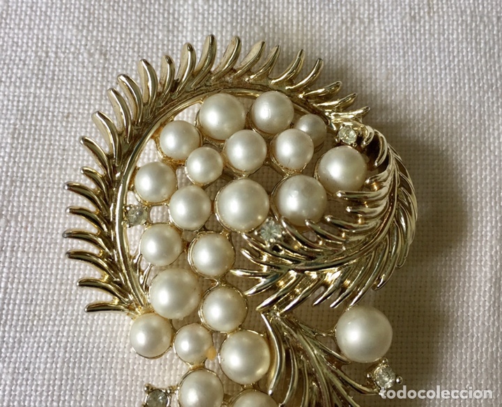 Joyeria: Broche vintage de cristales y perlas - Foto 7