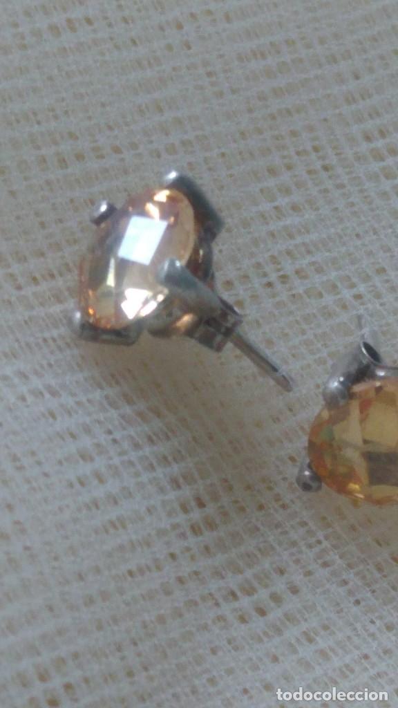 Joyeria: PAR DE PENDIENTES DE PLATA CON PIEDRA FACETADA - Foto 8