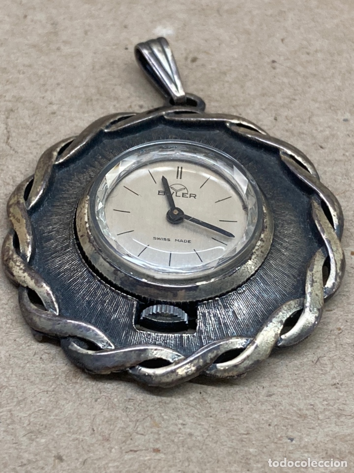 Joyeria: Colgante de plata con reloj Buler - Foto 2