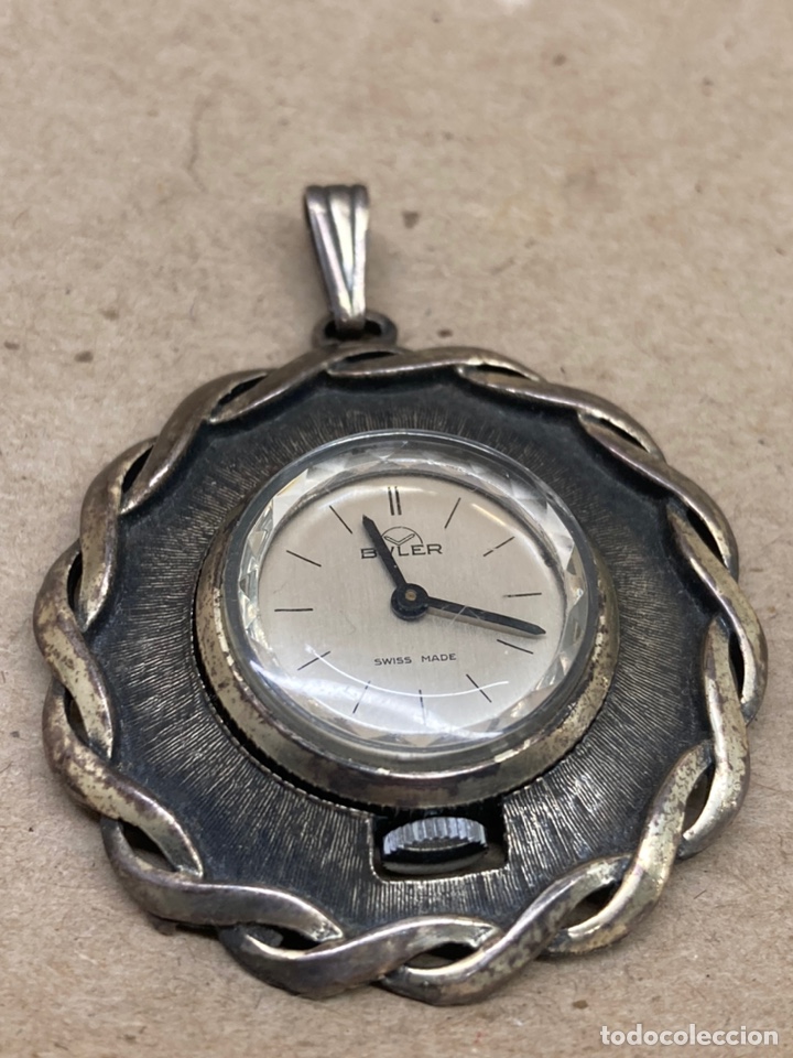Joyeria: Colgante de plata con reloj Buler - Foto 1