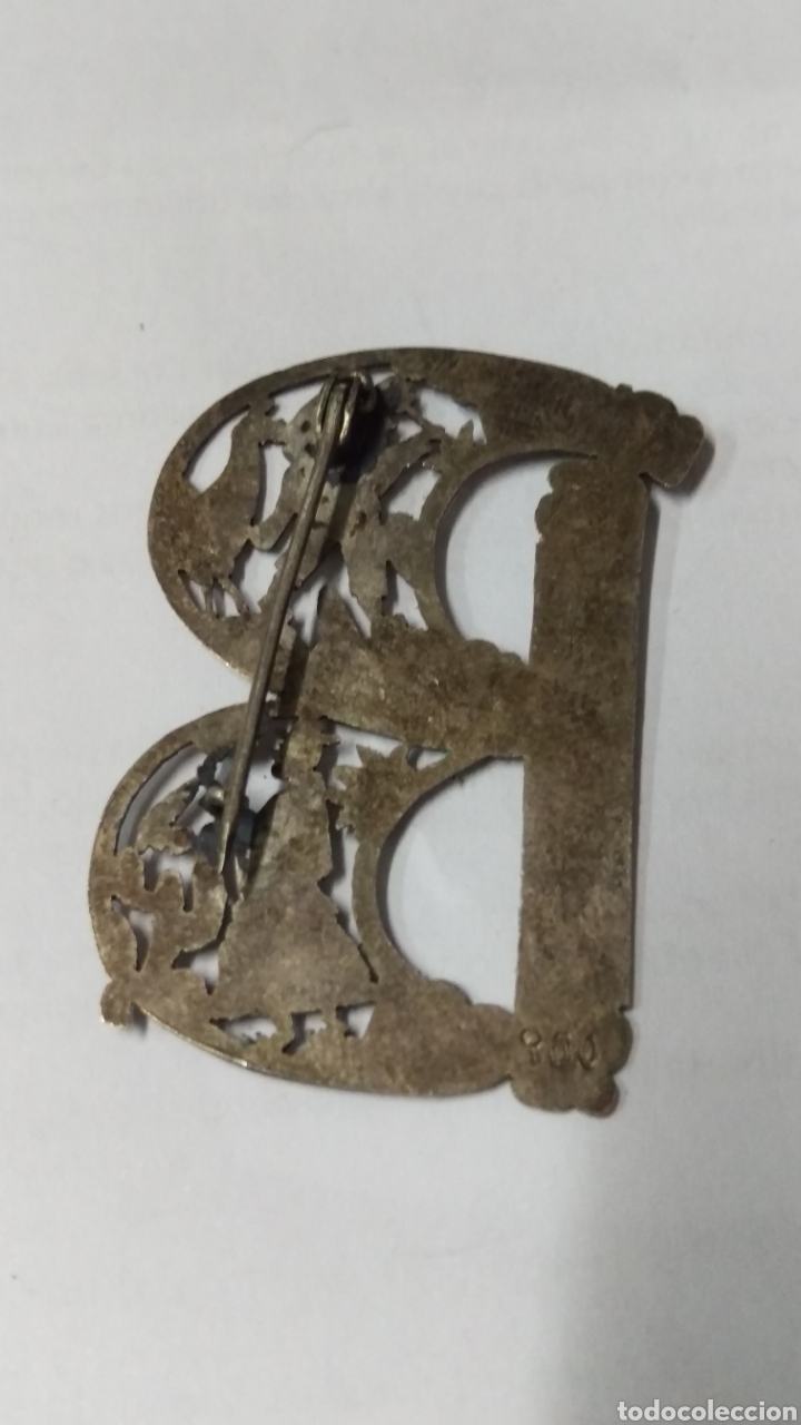 Joyeria: Antiguo broche plata 900 - Foto 2