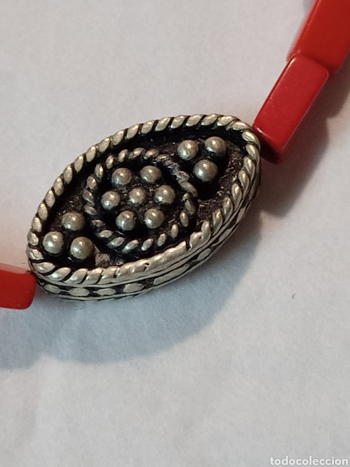 Joyeria: Collar/gargantilla de coral y plata. - Foto 4