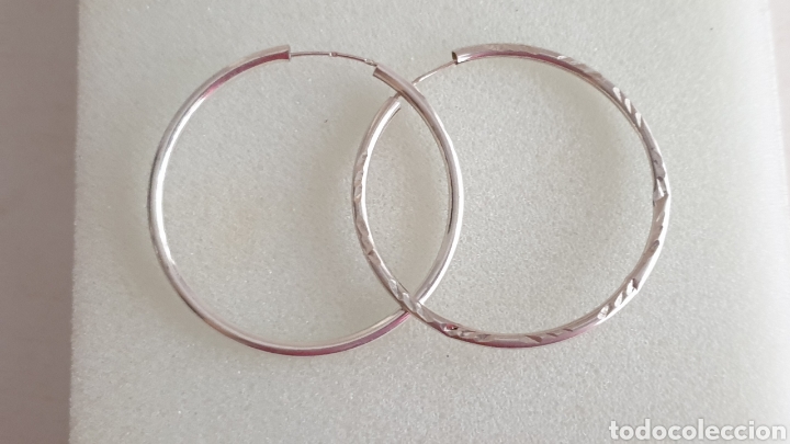 Joyeria: PENDIENTES DE ARO GRANDES EN PLATA DE KEY - Foto 2