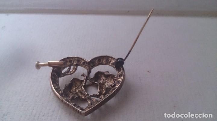 Joyeria: BROCHE ANTIGUO DOS PLATAS 925. 35x4ctms - Foto 4