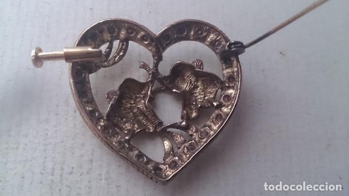 Joyeria: BROCHE ANTIGUO DOS PLATAS 925. 35x4ctms - Foto 5