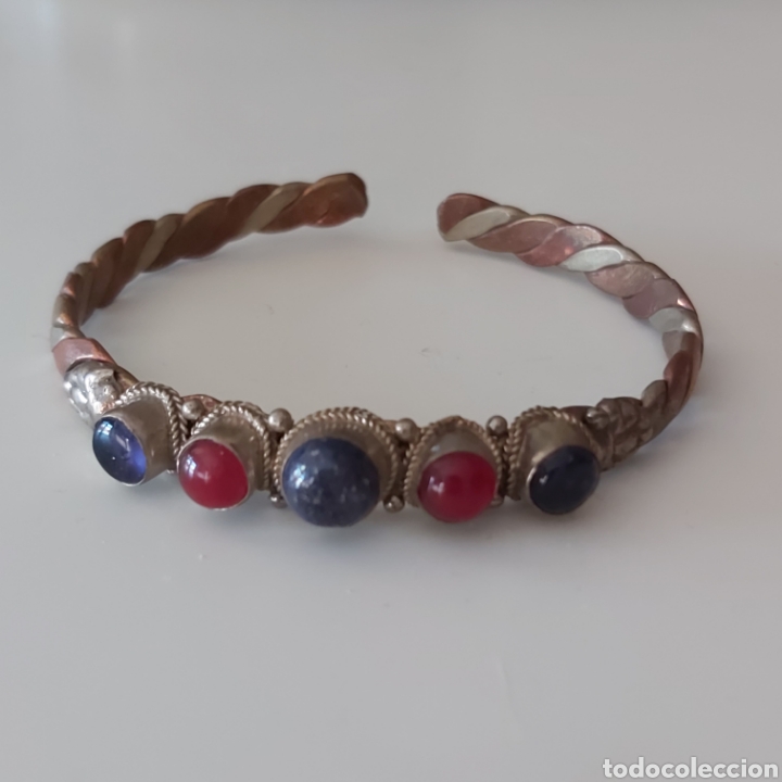 Bague Boho Ajustable En Argent Tibétain Avec Améthyste - Bijou Ethnique Taillé Main - Taille Unique