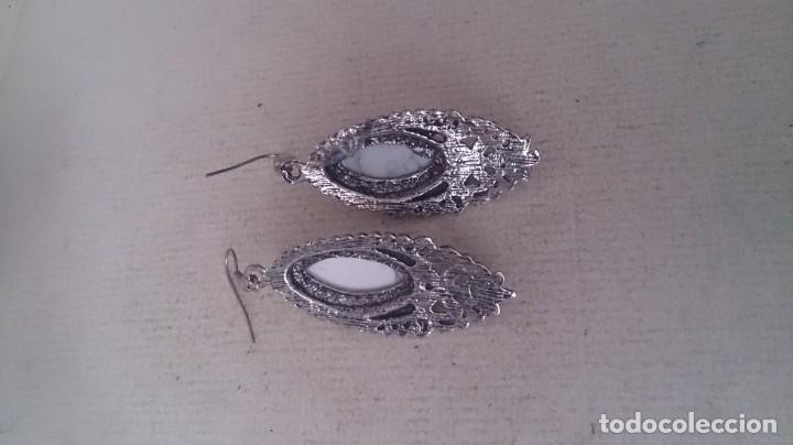Joyeria: PENDIENTES ANTIGUOS METAL Y ESMALTE - Foto 2