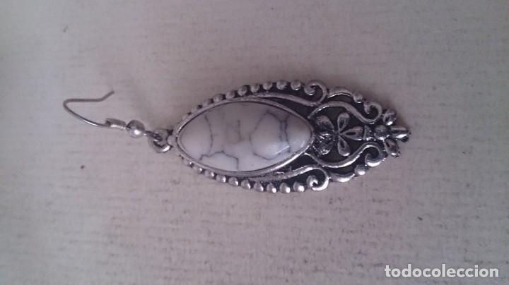 Joyeria: PENDIENTES ANTIGUOS METAL Y ESMALTE - Foto 3