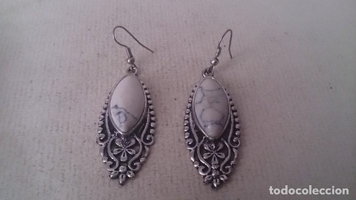 Joyeria: PENDIENTES ANTIGUOS METAL Y ESMALTE - Foto 4
