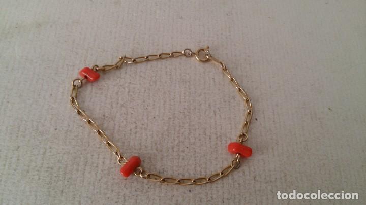 Joyeria: Pulsera de dorada y coral - Foto 6