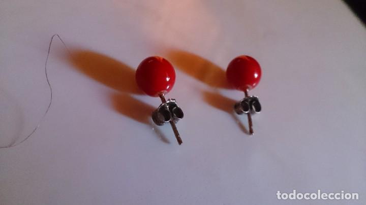 Joaillerie: PENDIENTES DE CORAL Y PLATA 925