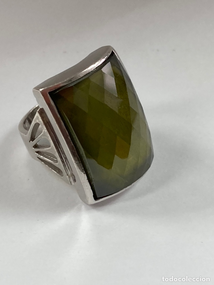 Joyeria: Sortija de plata con citrino central/S51 - Foto 2