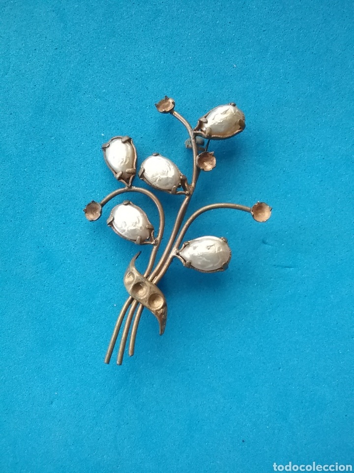 Joyeria: Antigua broche de mujer en forma de ramo . - Foto 1
