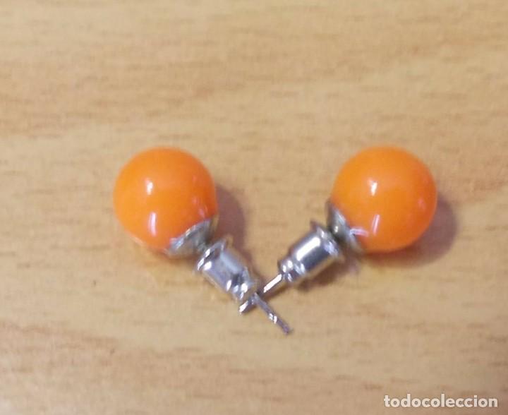 Joyeria: pendientes formato perla naranja - Foto 1
