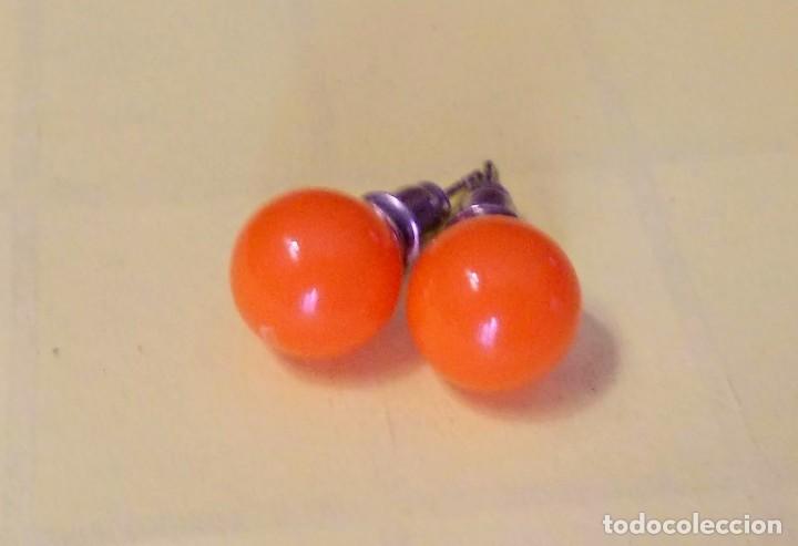 Joyeria: pendientes formato perla naranja - Foto 2