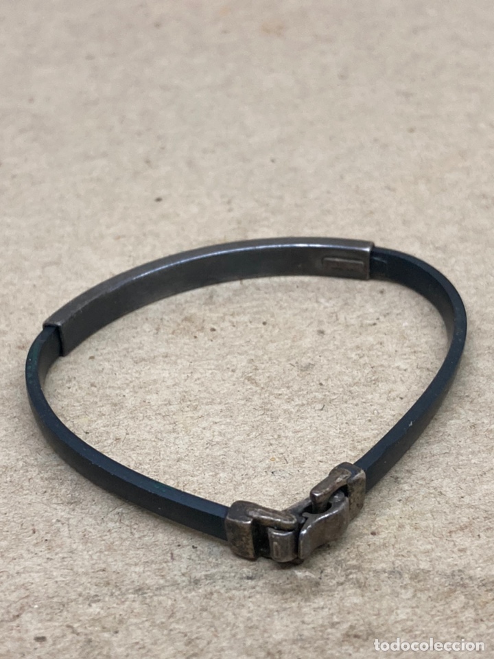 Joyeria: Pulsera de plata y caucho - Foto 3