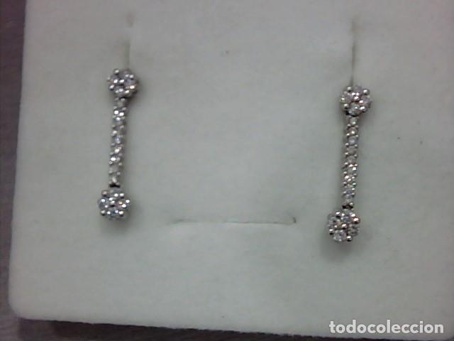 Joyeria: pendientes oro blanco 18 kts y diamantes - Foto 1