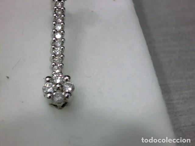 Joyeria: pendientes oro blanco 18 kts y diamantes - Foto 2